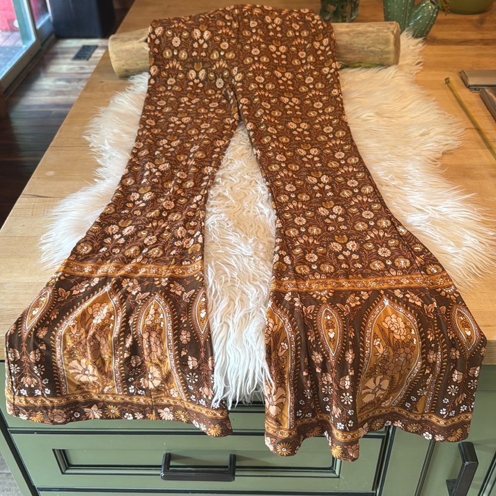 Chasing Rivers high rise floral bell bottom pants